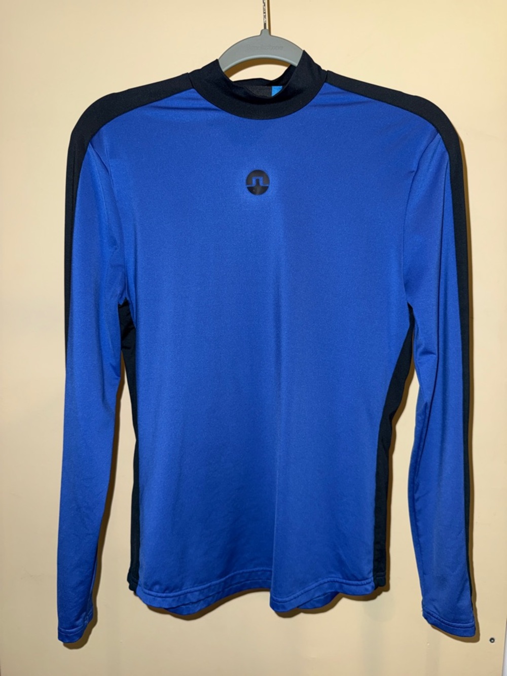 J.Lindeberg Blue and Black Long Sleeve Performance Top